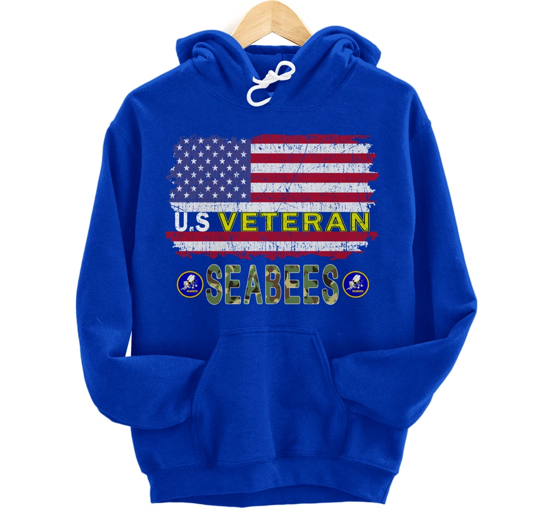 US Veterans Day Shirt US Seabees Veteran Pullover Hoodie