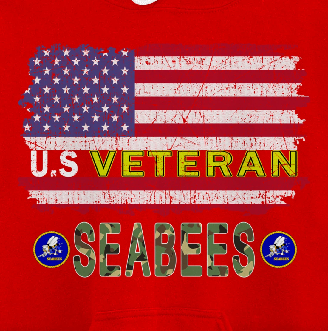 US Veterans Day Shirt US Seabees Veteran Pullover Hoodie