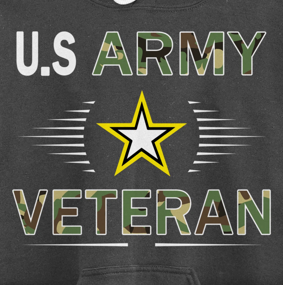 Proud Army Veteran-US Veterans Day Shirt-US Army Veteran Pullover Hoodie