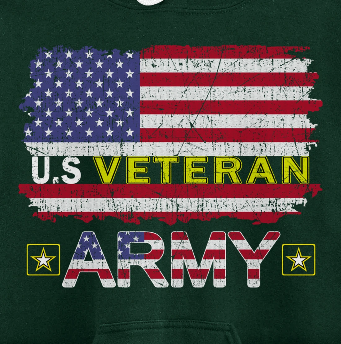 Proud Army Veteran-US Veterans Day Shirt-US Army Veteran Pullover Hoodie