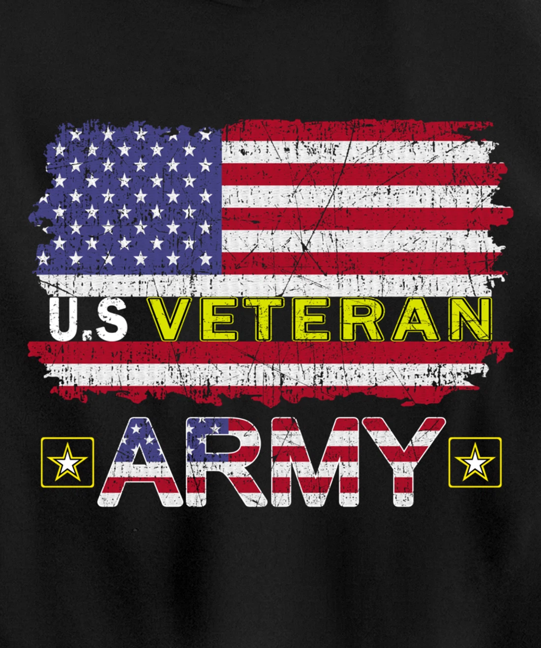 Proud Army Veteran-US Veterans Day Shirt-US Army Veteran Pullover Hoodie