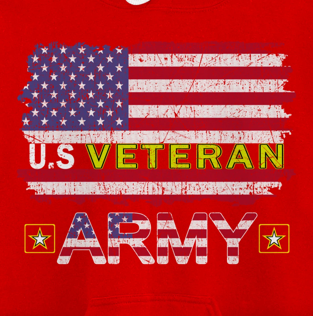 Proud Army Veteran-US Veterans Day Shirt-US Army Veteran Pullover Hoodie