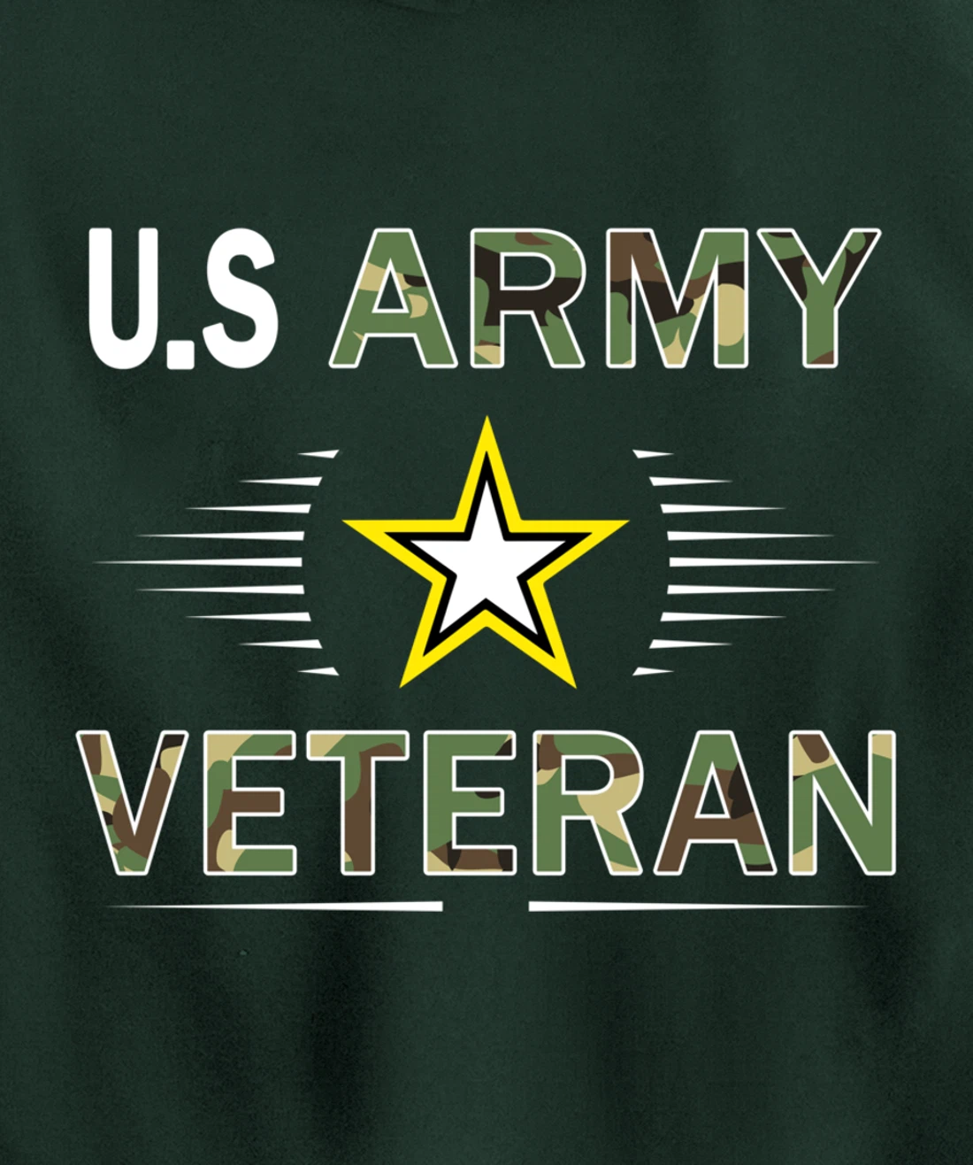 Proud Army Veteran-US Veterans Day Shirt-US Army Veteran Pullover Hoodie