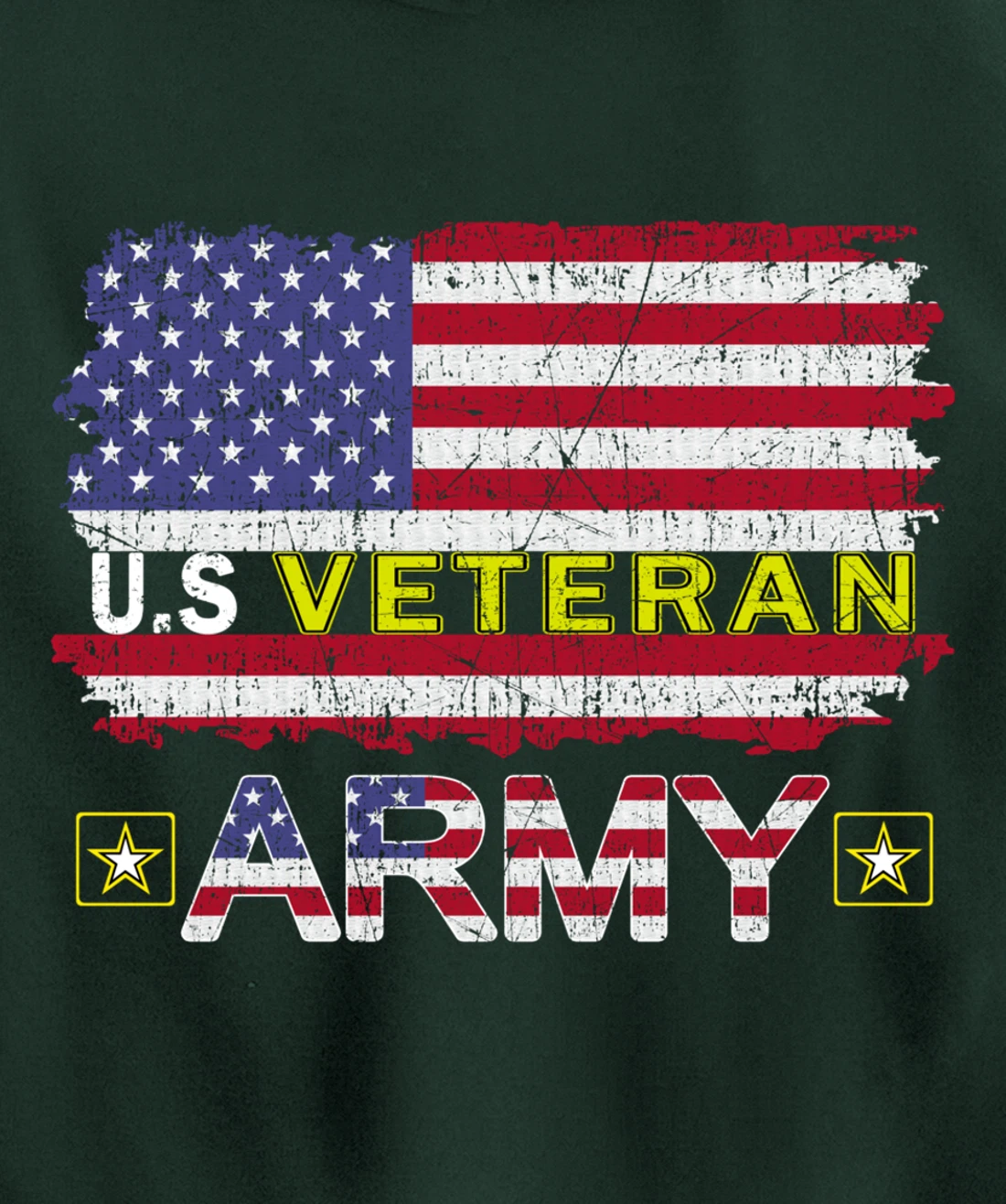 Proud Army Veteran-US Veterans Day Shirt-US Army Veteran Pullover Hoodie