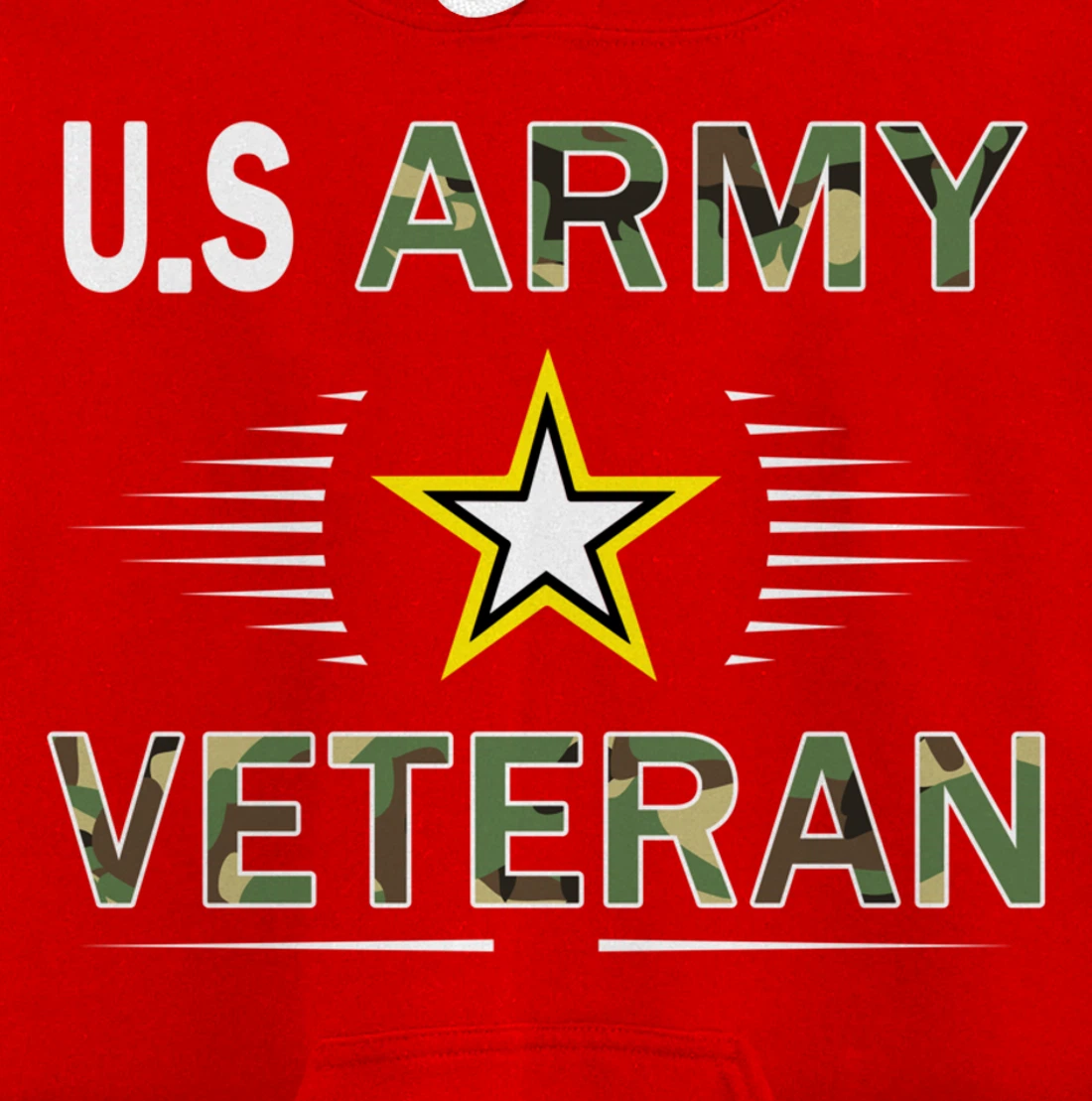 Proud Army Veteran-US Veterans Day Shirt-US Army Veteran Pullover Hoodie