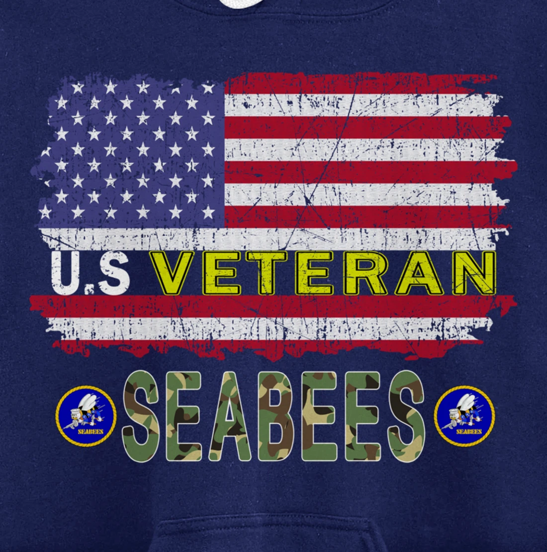 US Veterans Day Shirt US Seabees Veteran Pullover Hoodie