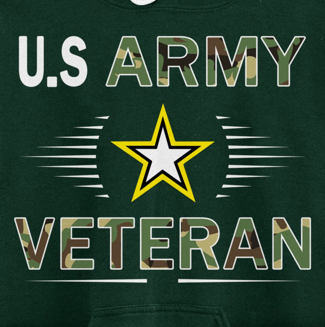 Proud Army Veteran-US Veterans Day Shirt-US Army Veteran Pullover Hoodie