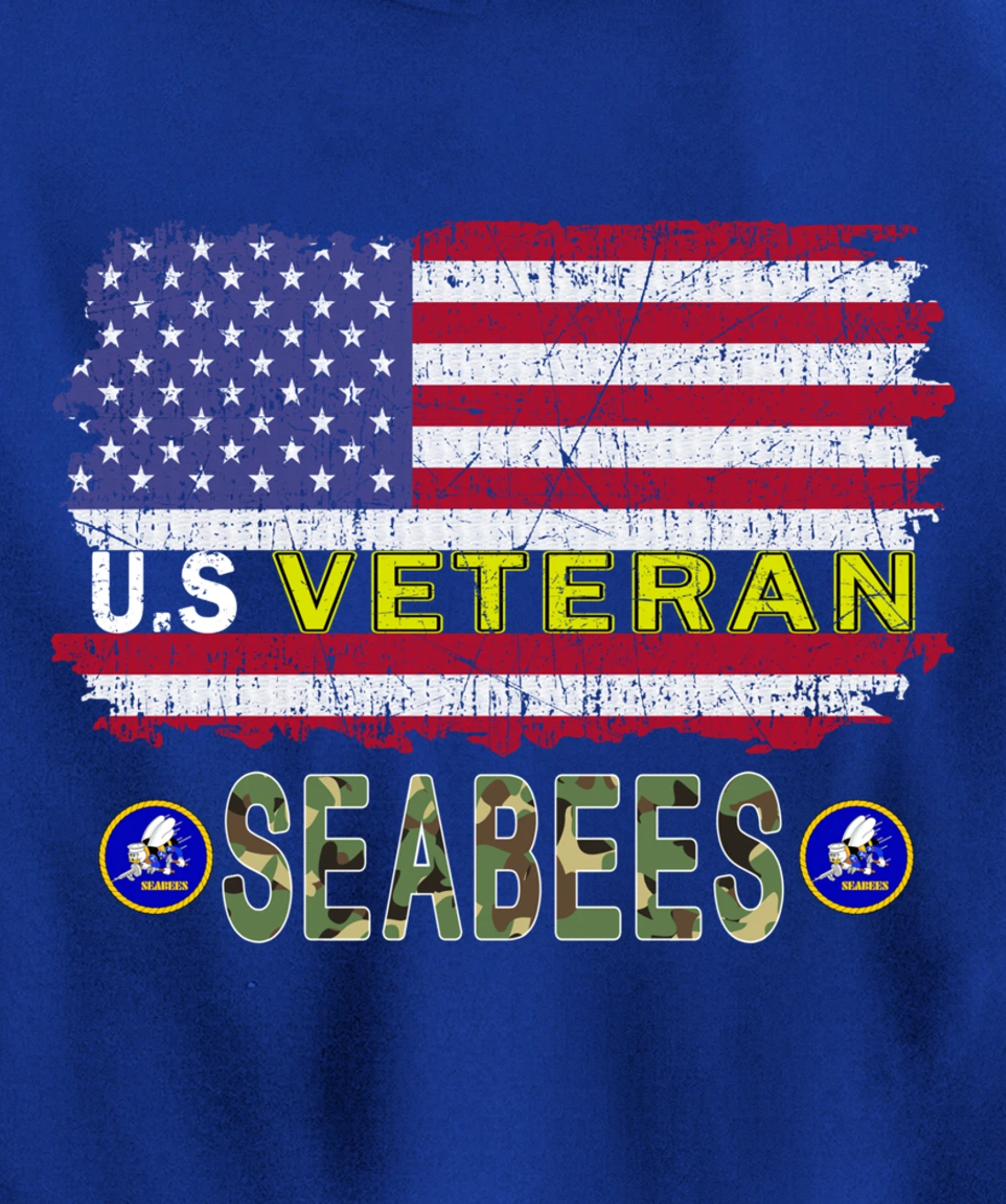 US Veterans Day Shirt US Seabees Veteran Pullover Hoodie