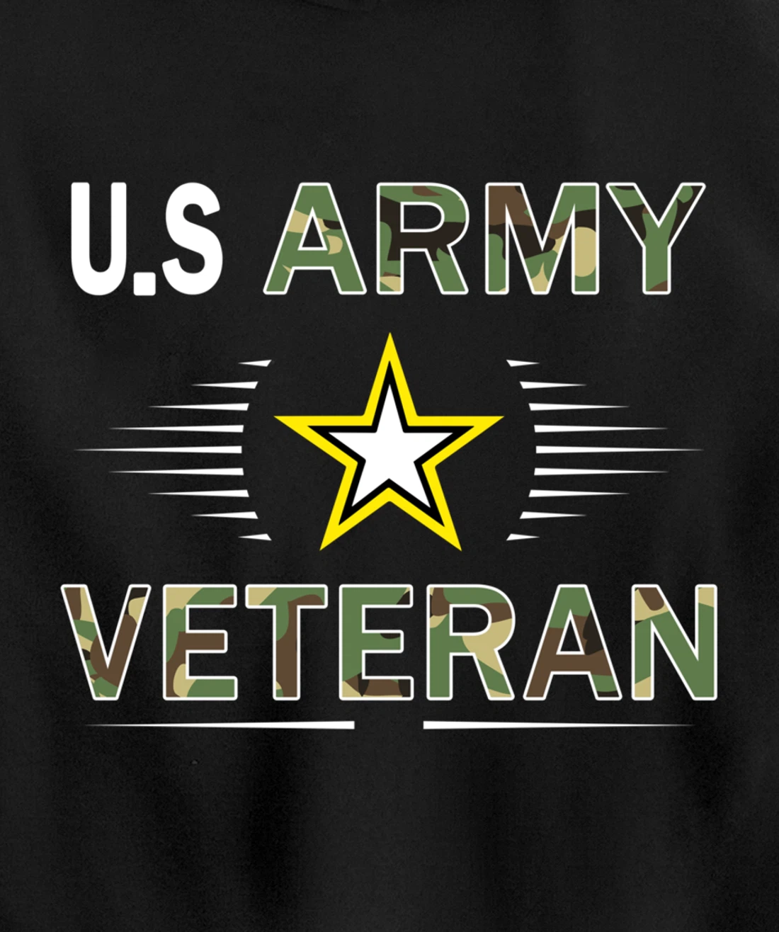 Proud Army Veteran-US Veterans Day Shirt-US Army Veteran Pullover Hoodie