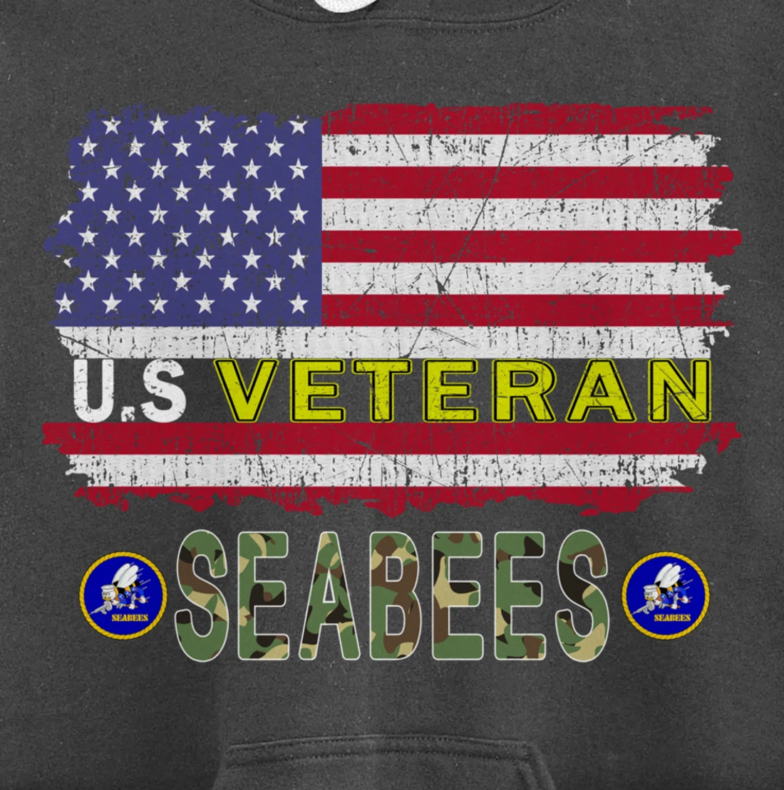 US Veterans Day Shirt US Seabees Veteran Pullover Hoodie