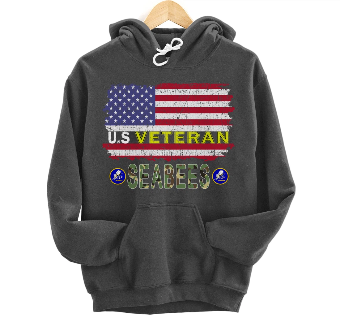 US Veterans Day Shirt US Seabees Veteran Pullover Hoodie