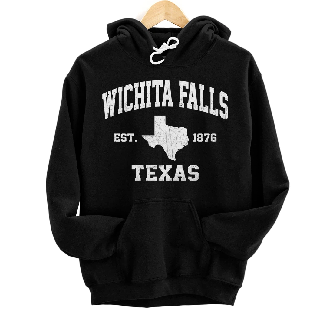 Wichita Falls Texas TX vintage State Athletic style Pullover Hoodie