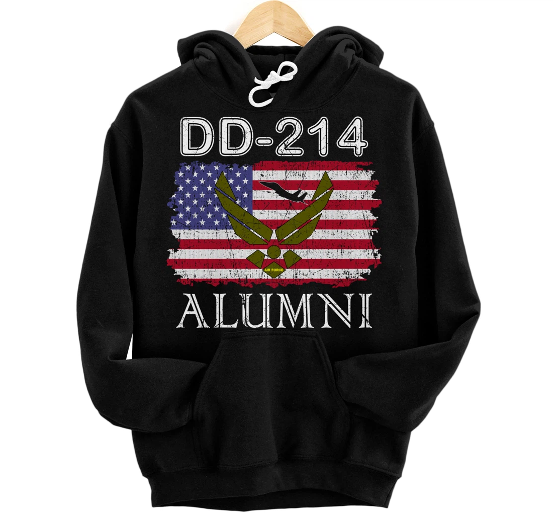 US Air Force Alumni DD-214 US Air Force Veteran DD214 Pride Pullover Hoodie