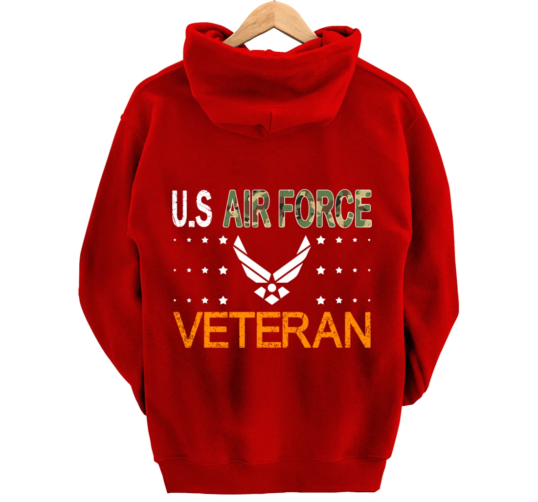 Proud US Air Force Veteran-US Veterans Day Pride Pullover Hoodie