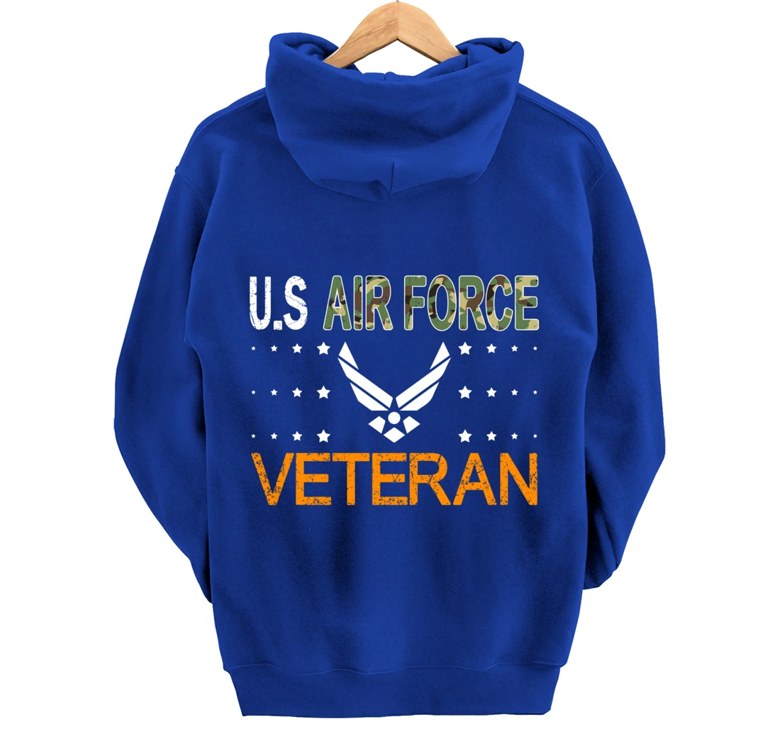 Proud US Air Force Veteran-US Veterans Day Pride Pullover Hoodie