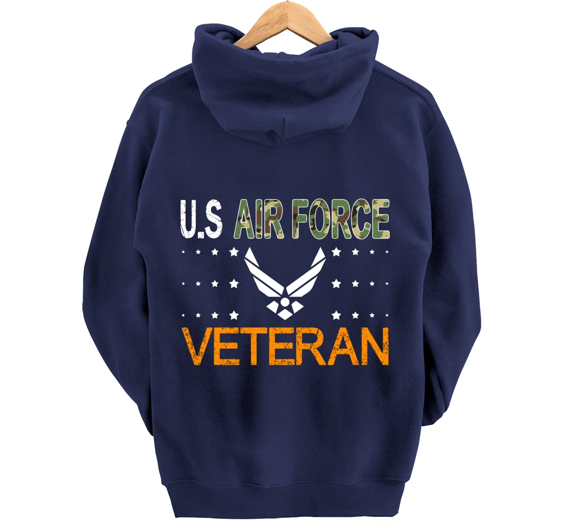 Proud US Air Force Veteran-US Veterans Day Pride Pullover Hoodie