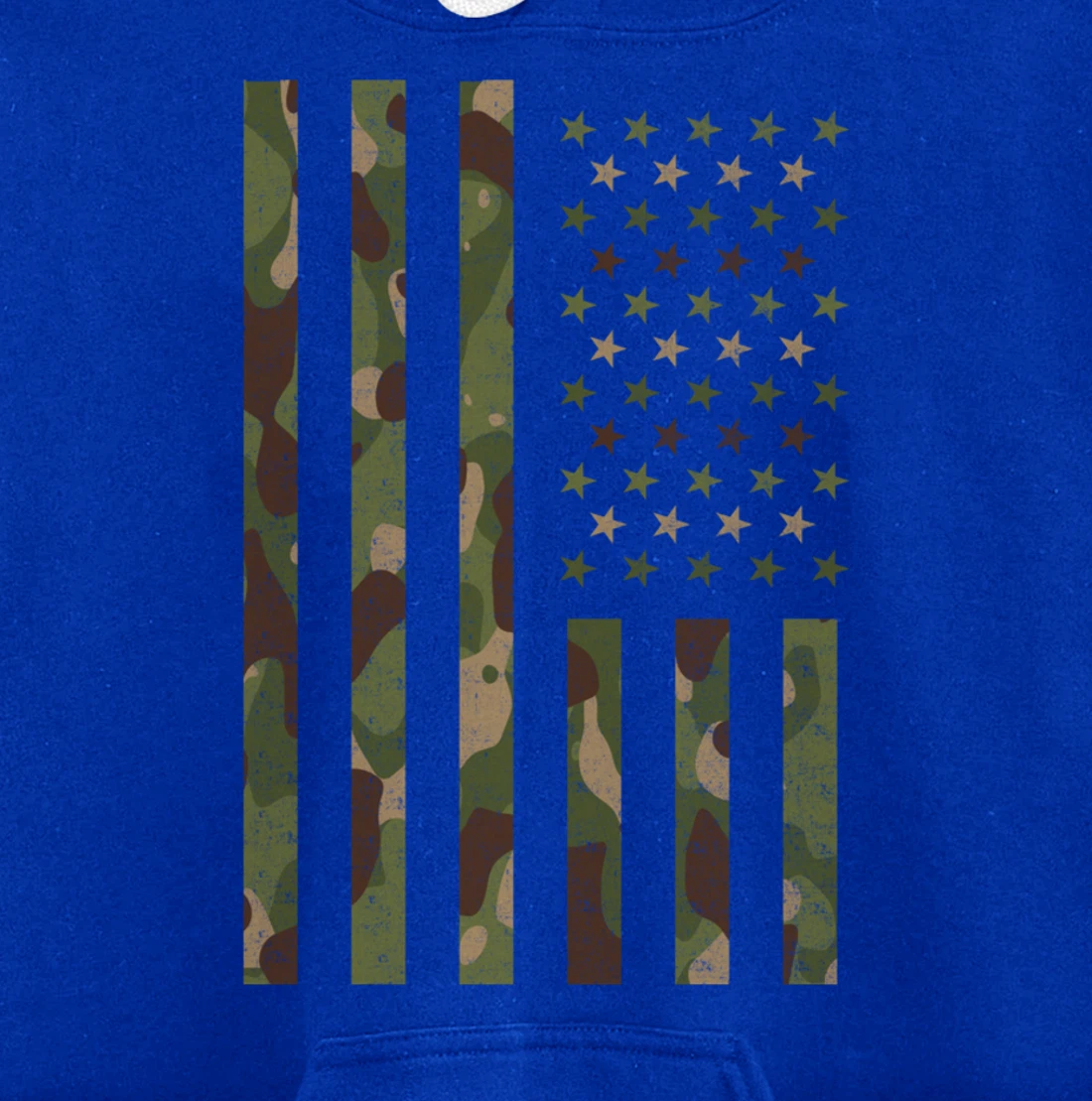 American Flag - USA Flag - Military - Veteran - Camouflage Pullover Hoodie