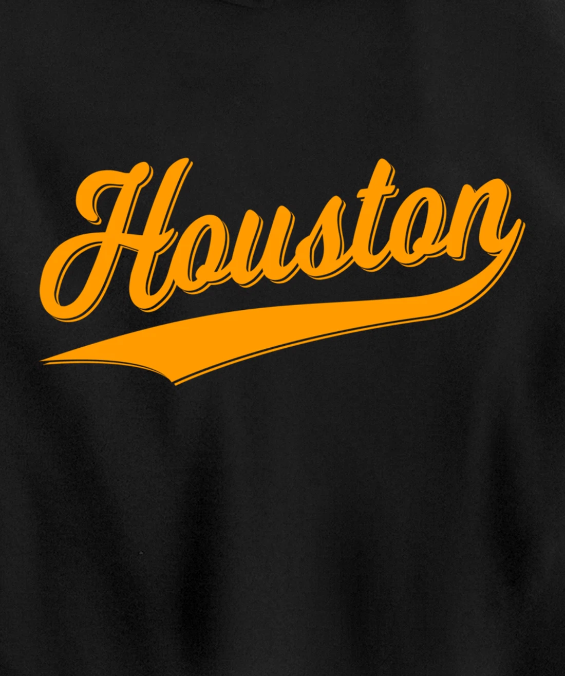 HOUSTON SPORTS SCRIPT CURSIVE CLASSIC TEXAS FLAG SWOOSH Pullover Hoodie