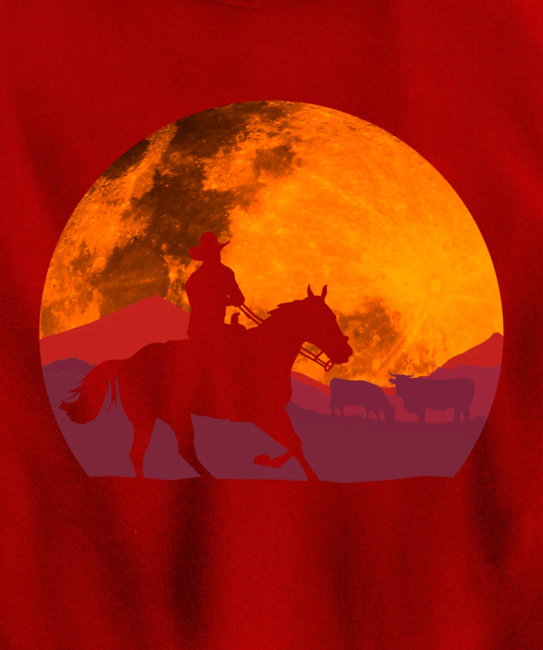 Texas Cowboy Ranch Old West Pullover Hoodie