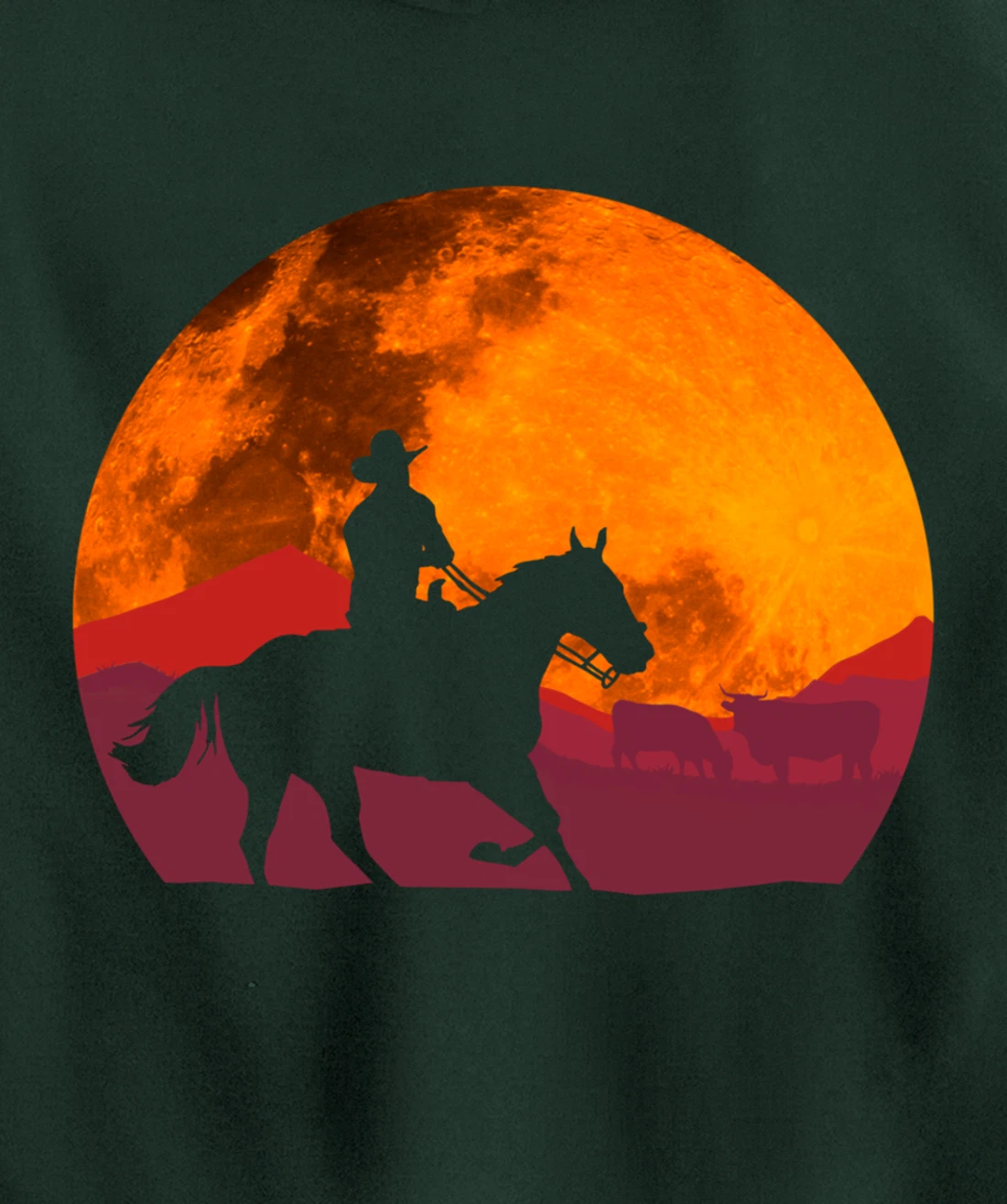 Texas Cowboy Ranch Old West Pullover Hoodie