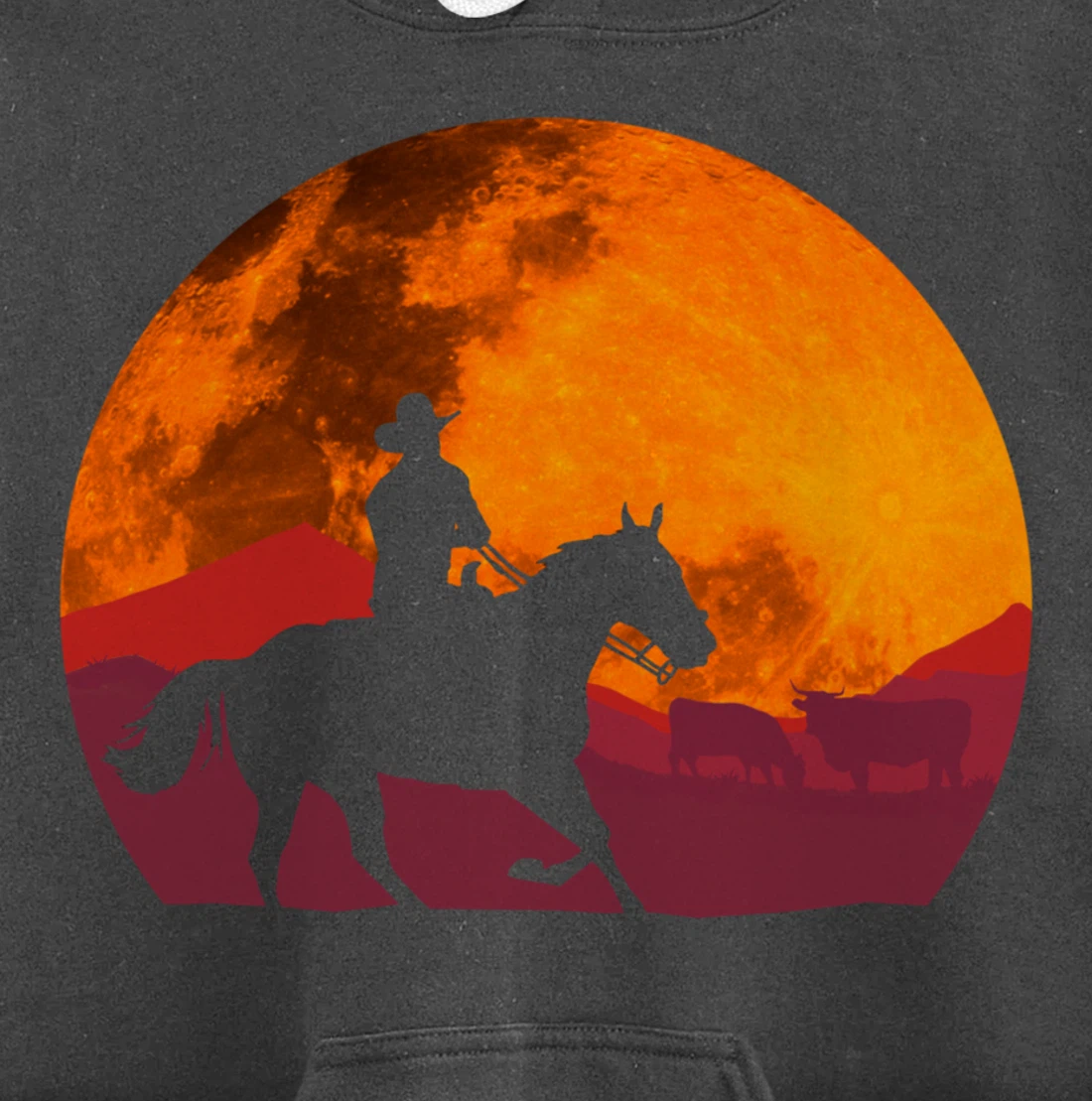 Texas Cowboy Ranch Old West Pullover Hoodie