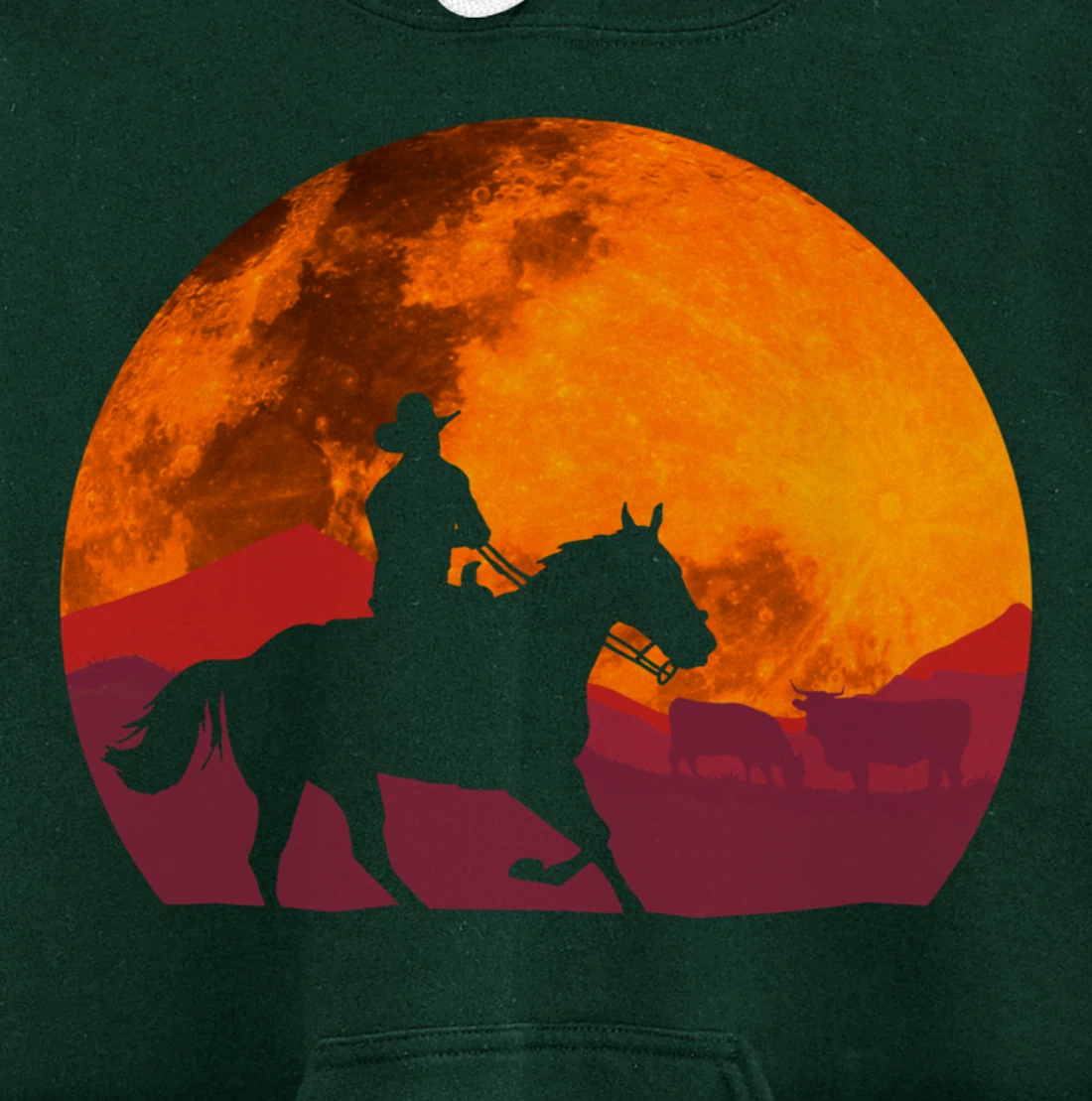 Texas Cowboy Ranch Old West Pullover Hoodie