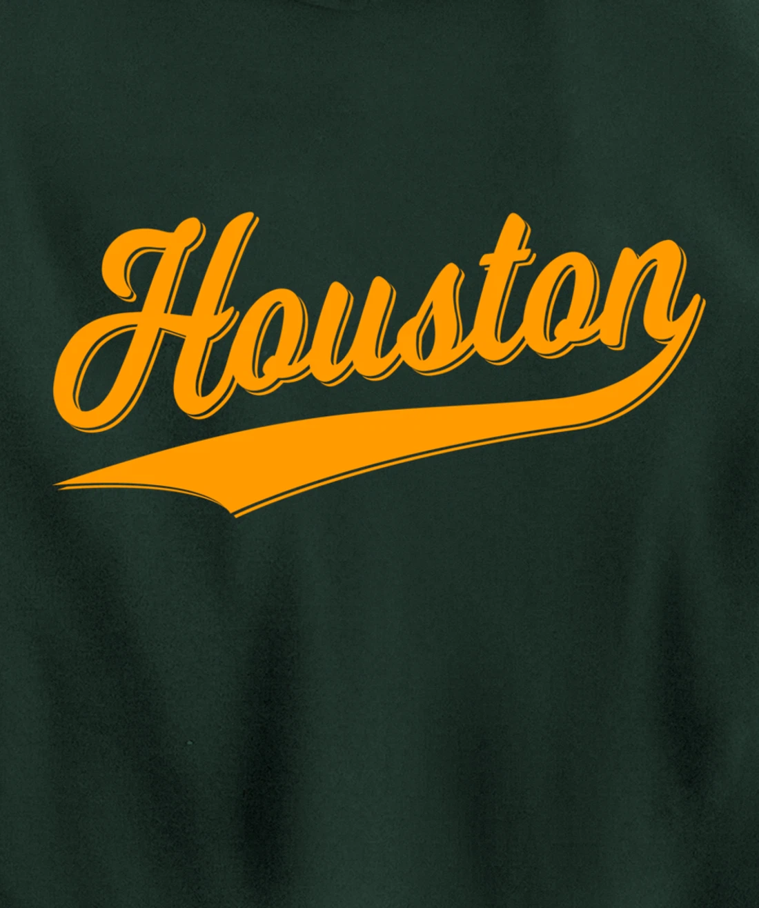 HOUSTON SPORTS SCRIPT CURSIVE CLASSIC TEXAS FLAG SWOOSH Pullover Hoodie