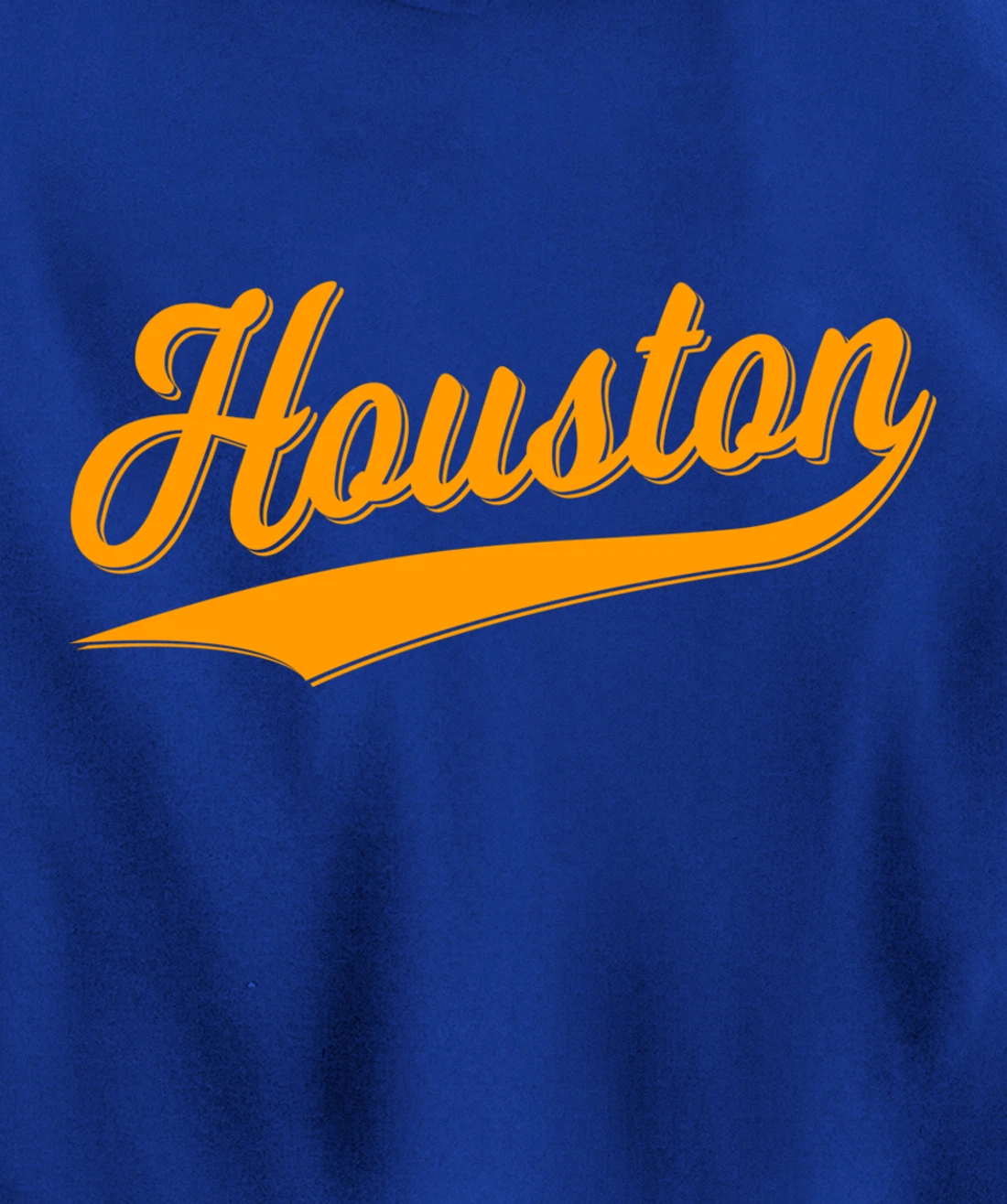 HOUSTON SPORTS SCRIPT CURSIVE CLASSIC TEXAS FLAG SWOOSH Pullover Hoodie