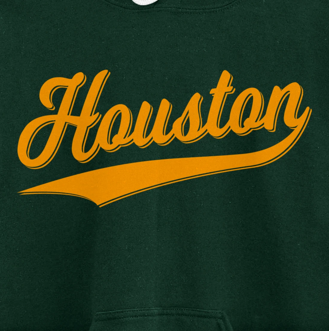 HOUSTON SPORTS SCRIPT CURSIVE CLASSIC TEXAS FLAG SWOOSH Pullover Hoodie