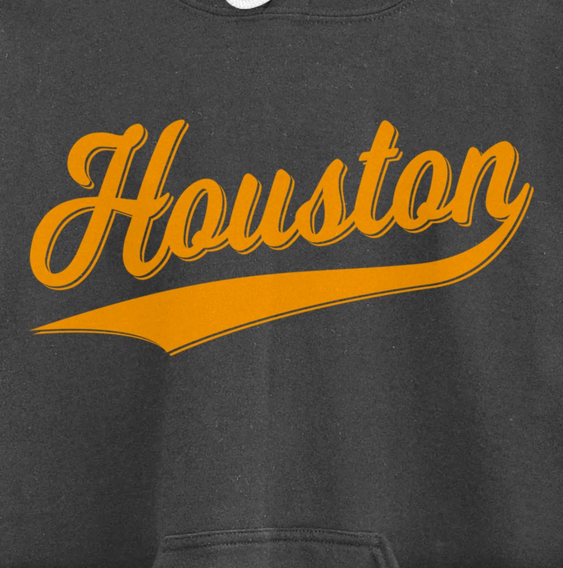 HOUSTON SPORTS SCRIPT CURSIVE CLASSIC TEXAS FLAG SWOOSH Pullover Hoodie