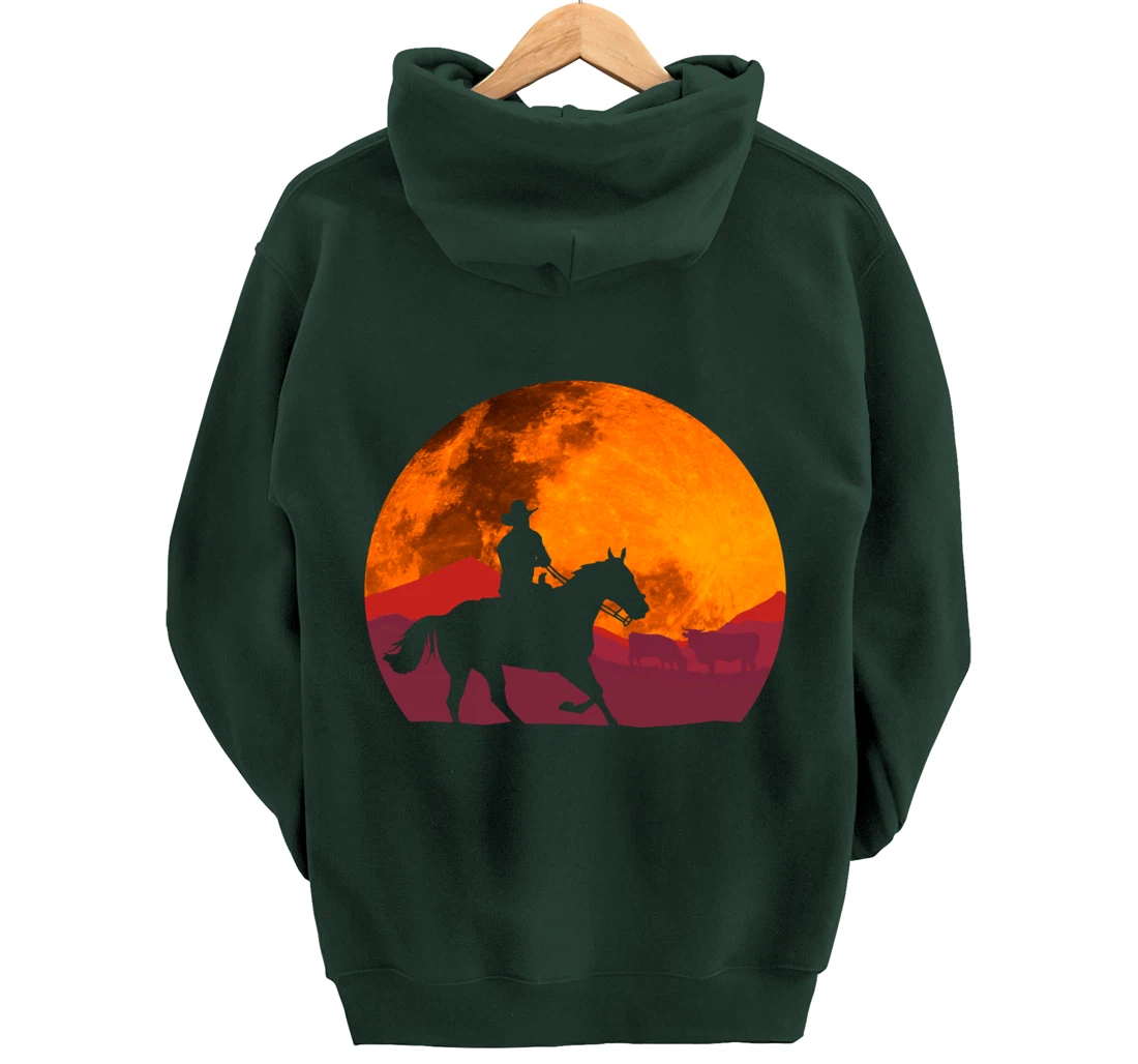 Texas Cowboy Ranch Old West Pullover Hoodie