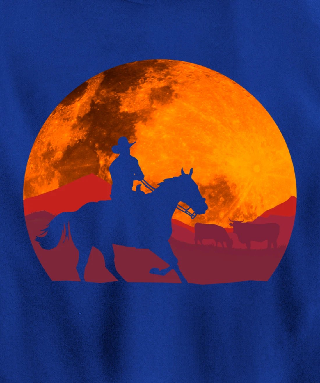 Texas Cowboy Ranch Old West Pullover Hoodie