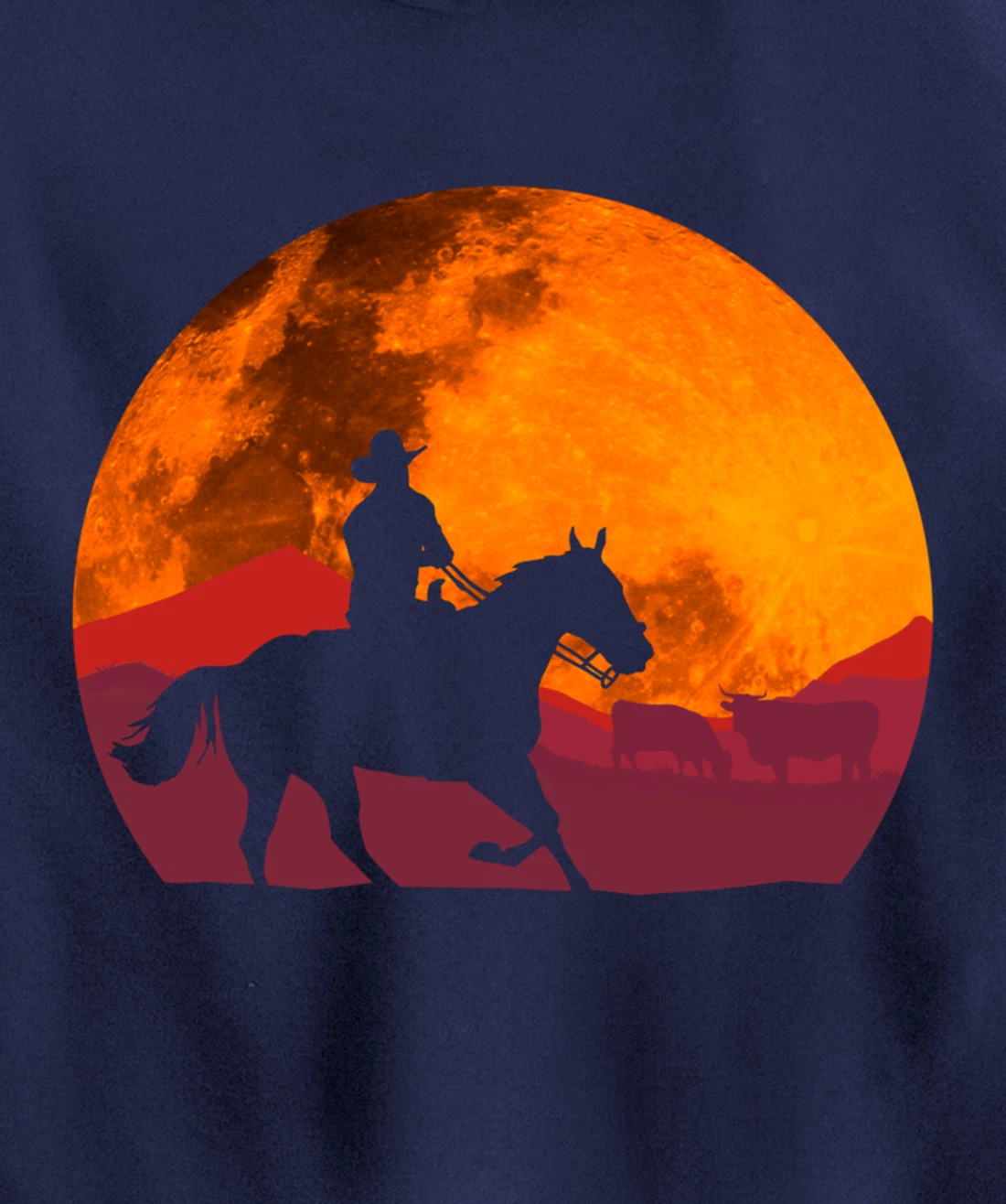 Texas Cowboy Ranch Old West Pullover Hoodie