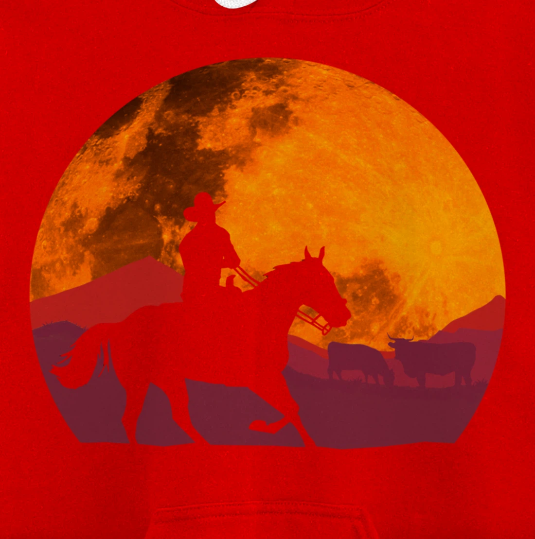 Texas Cowboy Ranch Old West Pullover Hoodie