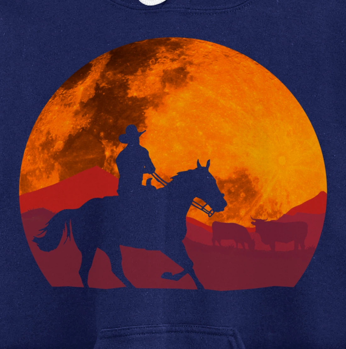 Texas Cowboy Ranch Old West Pullover Hoodie