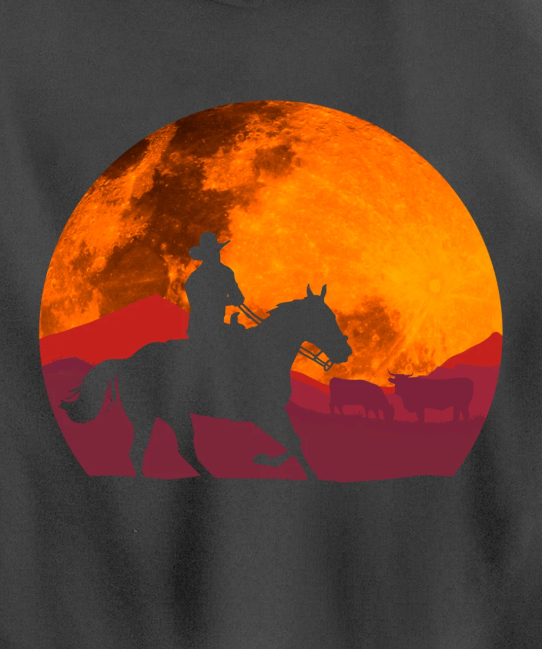 Texas Cowboy Ranch Old West Pullover Hoodie