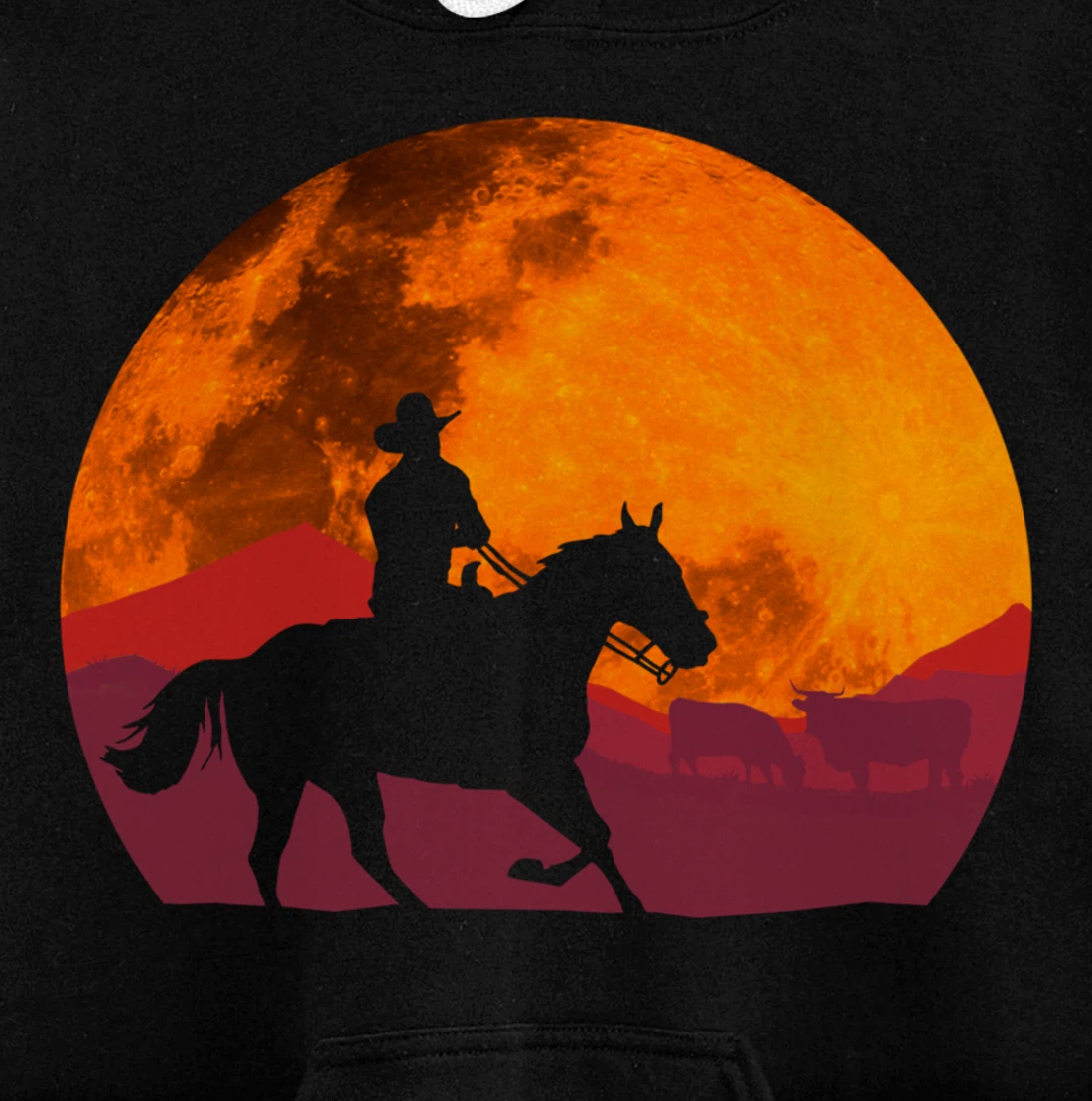 Texas Cowboy Ranch Old West Pullover Hoodie