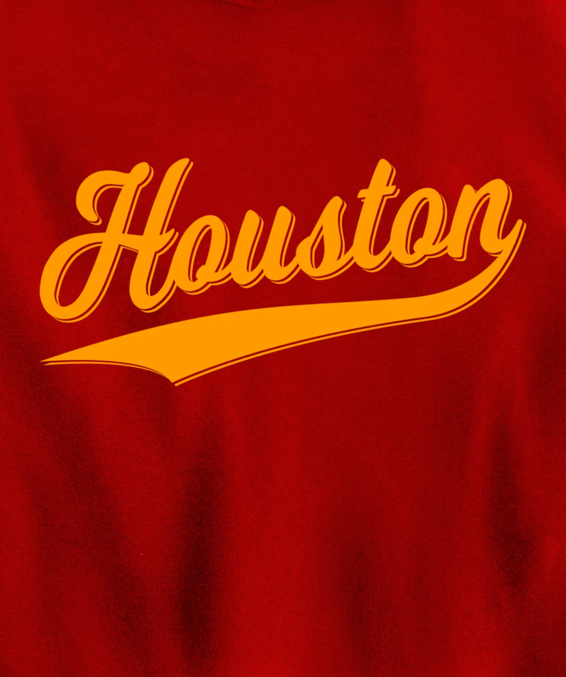 HOUSTON SPORTS SCRIPT CURSIVE CLASSIC TEXAS FLAG SWOOSH Pullover Hoodie