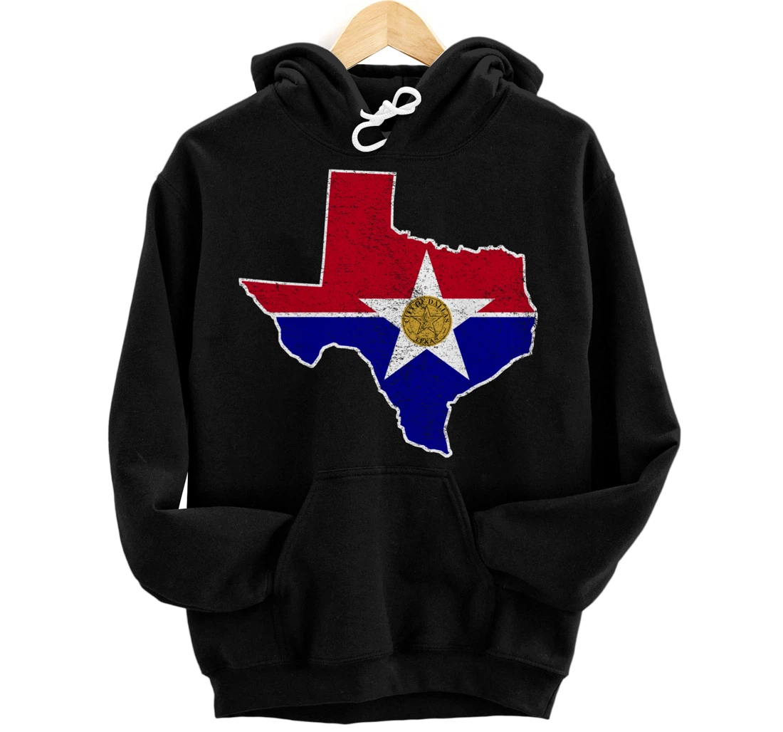 DALLAS TEXAS CITY FLAG Pullover Hoodie