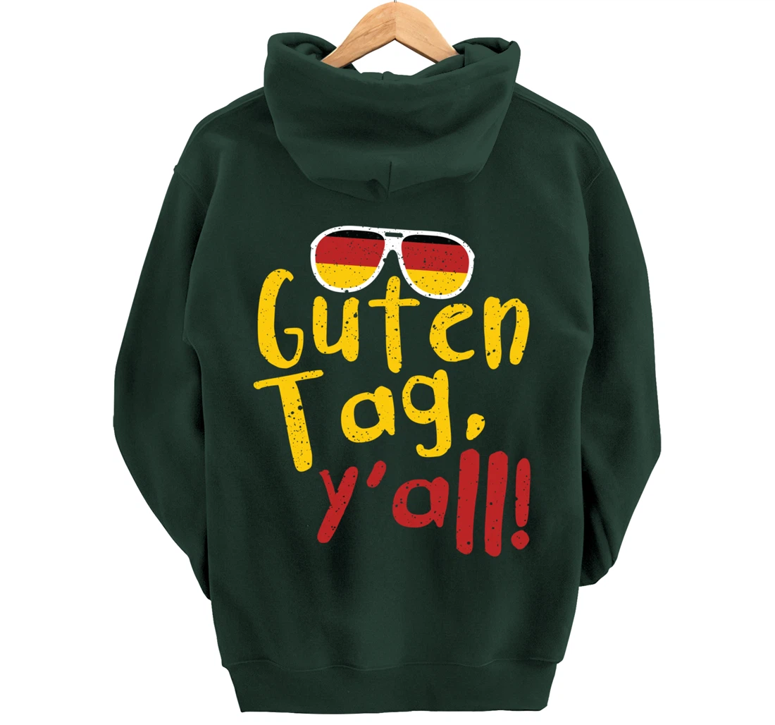 Guten Tag Y'all Texas Oktoberfest German Flag Glasses Gift Pullover Hoodie