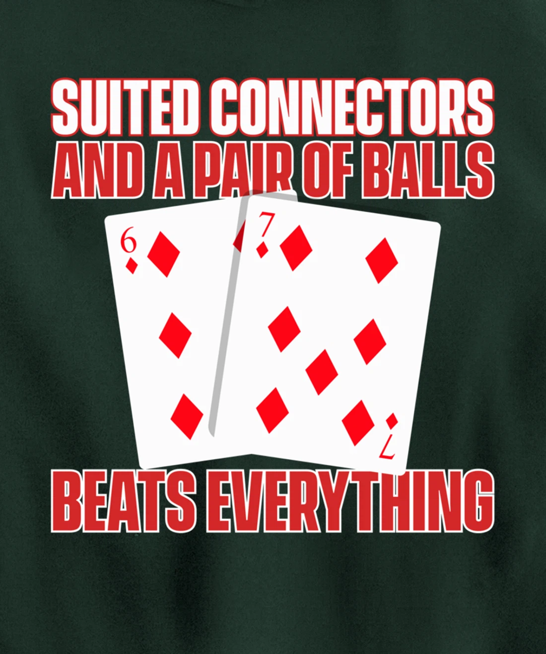 Poker Texas Hold'em - Funny Gambling Casino Gambler Poker Pullover Hoodie