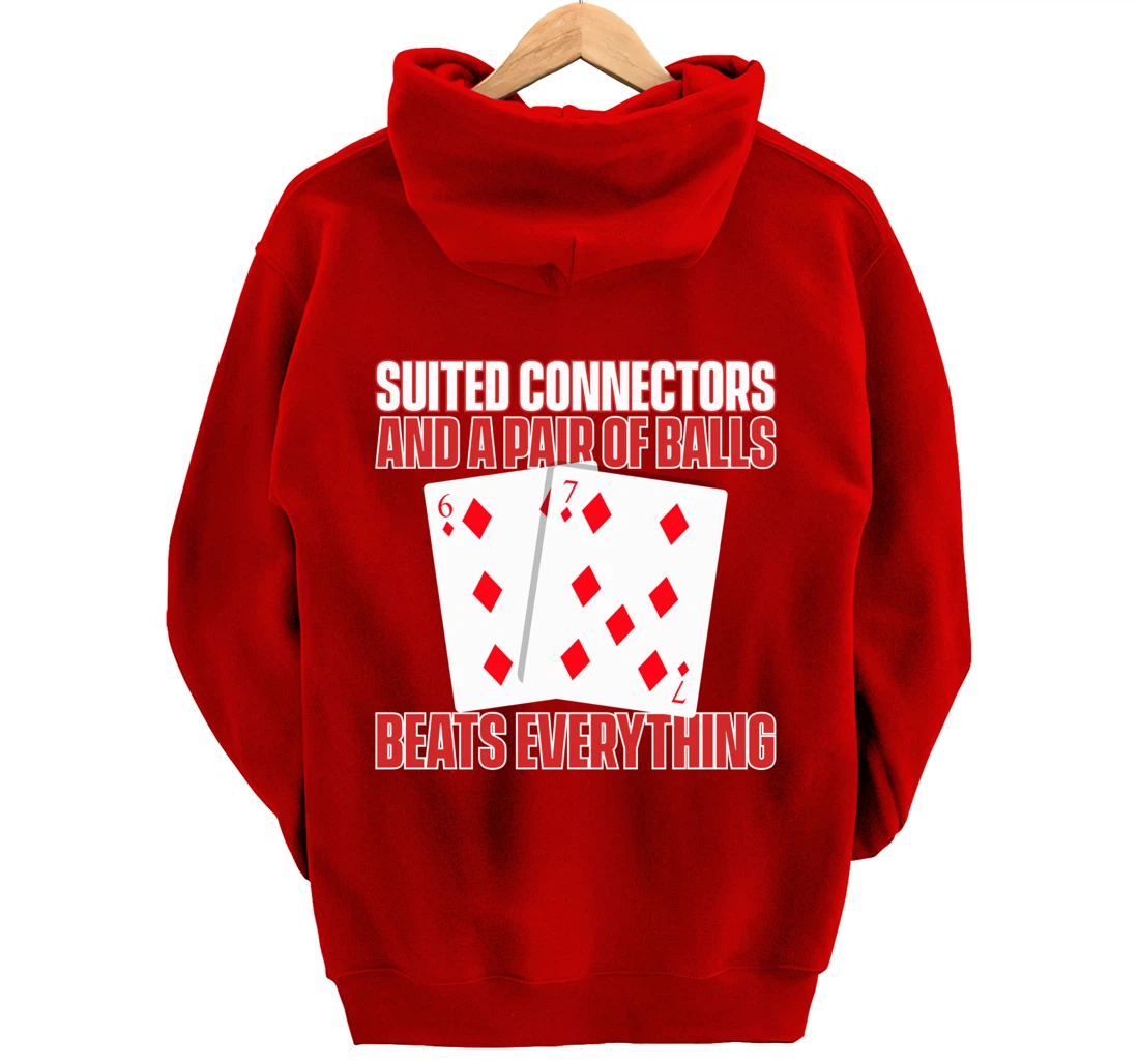 Poker Texas Hold'em - Funny Gambling Casino Gambler Poker Pullover Hoodie