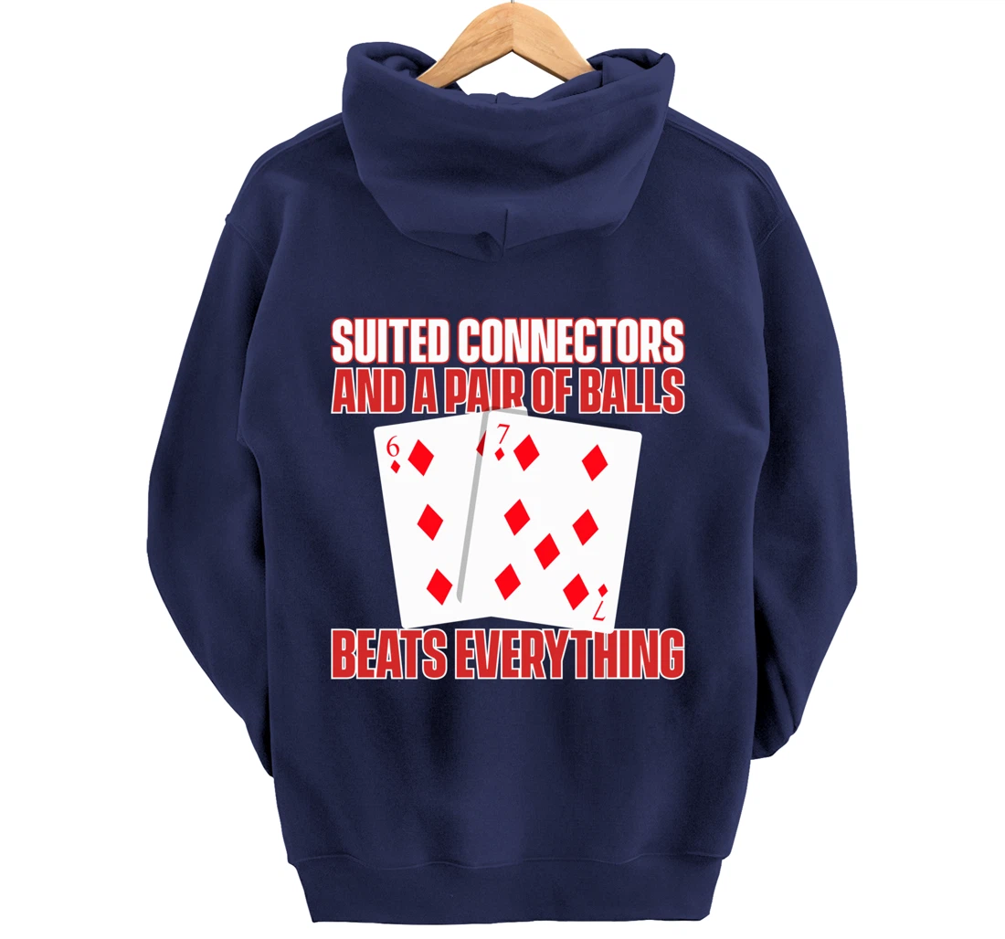 Poker Texas Hold'em - Funny Gambling Casino Gambler Poker Pullover Hoodie