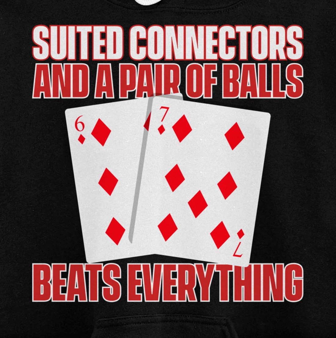 Poker Texas Hold'em - Funny Gambling Casino Gambler Poker Pullover Hoodie