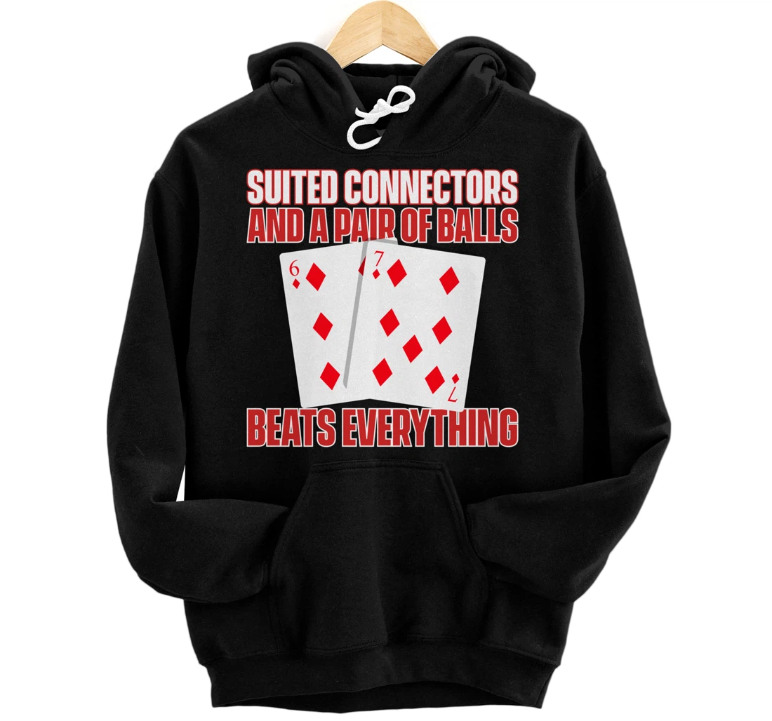 Poker Texas Hold'em - Funny Gambling Casino Gambler Poker Pullover Hoodie