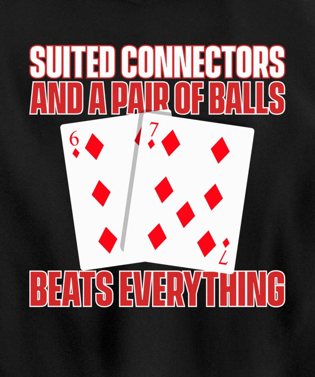 Poker Texas Hold'em - Funny Gambling Casino Gambler Poker Pullover Hoodie