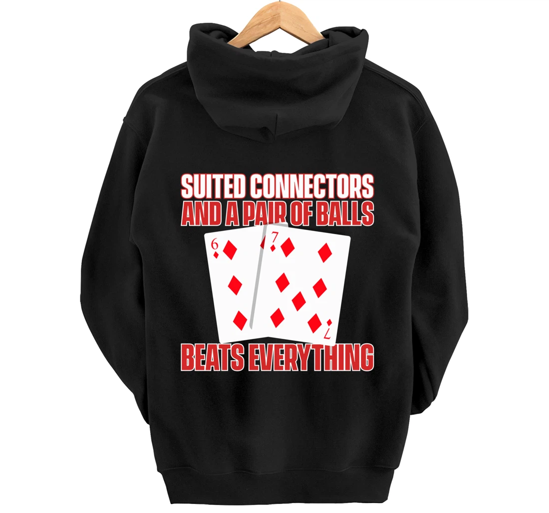 Poker Texas Hold'em - Funny Gambling Casino Gambler Poker Pullover Hoodie
