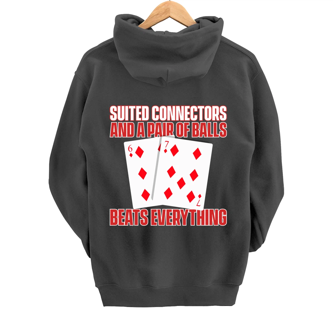 Poker Texas Hold'em - Funny Gambling Casino Gambler Poker Pullover Hoodie