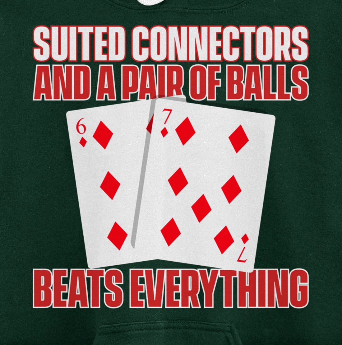 Poker Texas Hold'em - Funny Gambling Casino Gambler Poker Pullover Hoodie