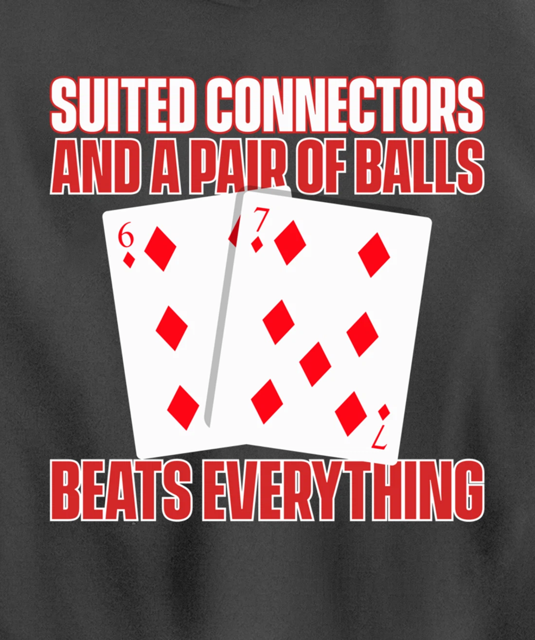 Poker Texas Hold'em - Funny Gambling Casino Gambler Poker Pullover Hoodie